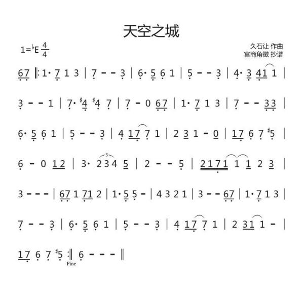 天空之城，数字简谱的魔力与音乐教育的革新